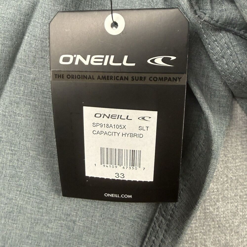 O’Neill Capacity Hybrid Shorts Mens 33 At The Knee 20” Inseam 10” Gray Swim New - Picture 7 of 10